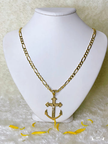 Solid 14k Men's Chain with Anchor